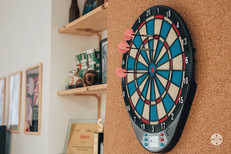 The darts corner