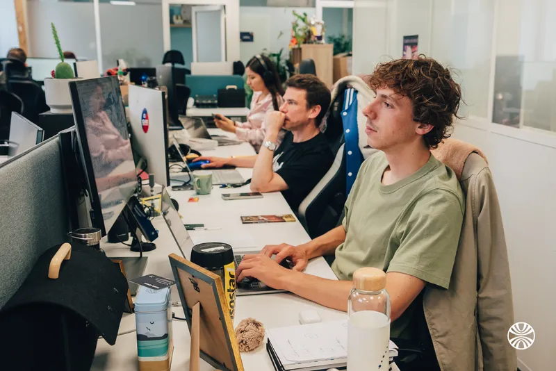 The sales team in full swing